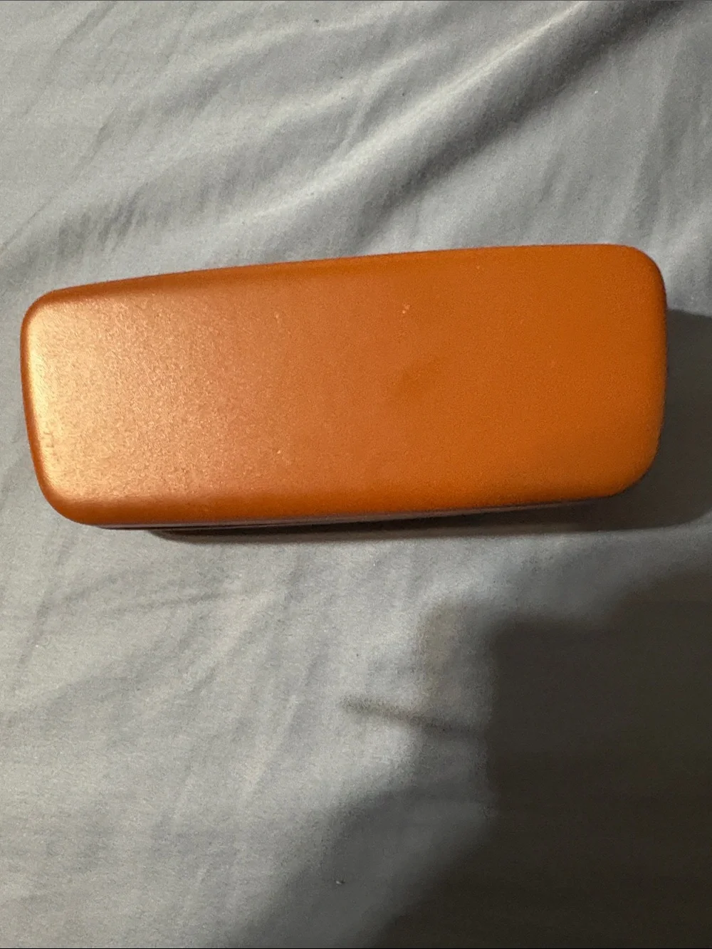 Longchamp Orange Leather Eyewear Case